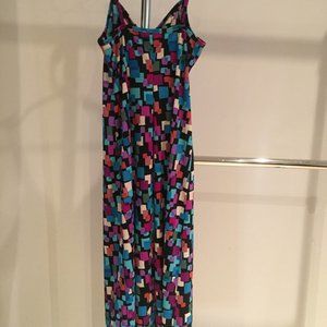 G.A.S. MULTI-COLORED MIDI DRESS * MED